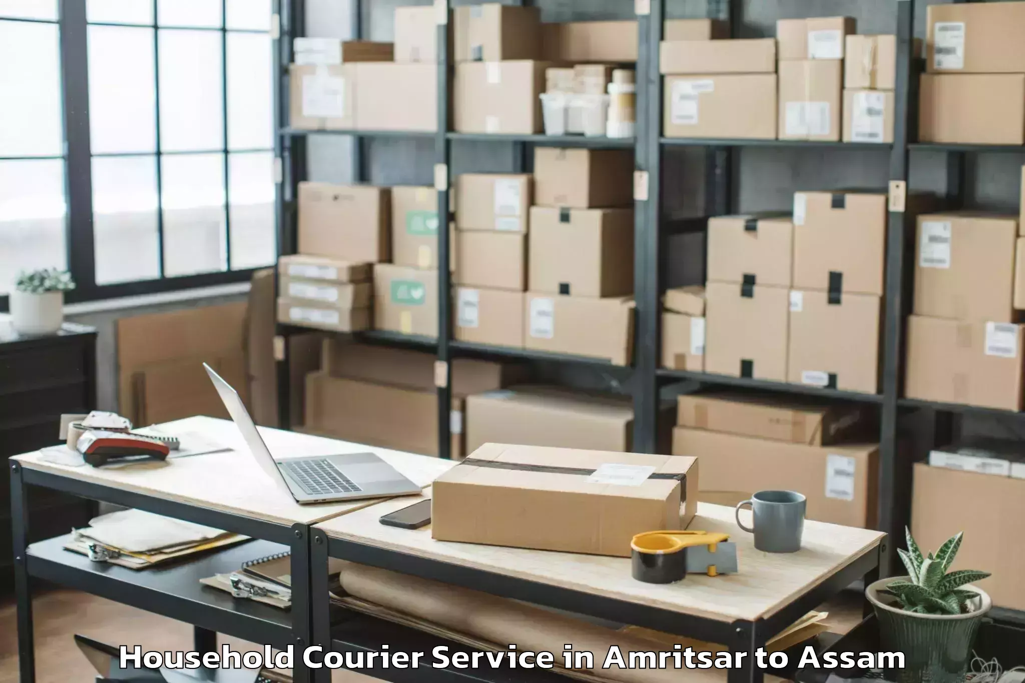 Quality Amritsar to Raha Household Courier